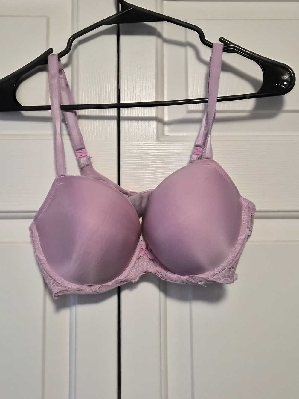 Victoria's Secret Light Pink Lace-Trim T-Shirt Bra